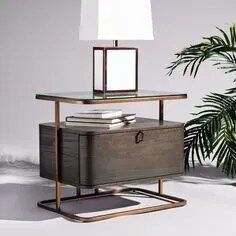 Side Table with Drawer, Wooden Side Table & Stylish Design